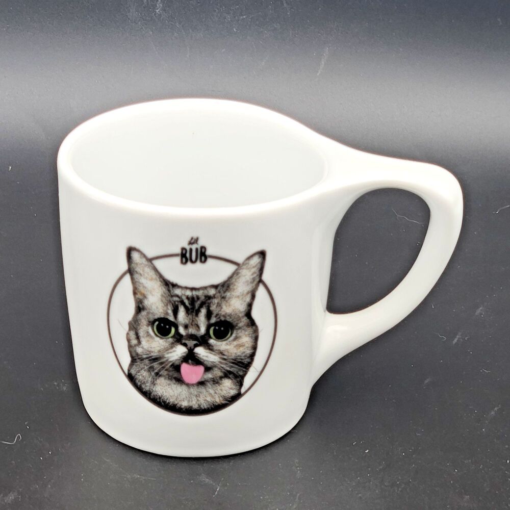 Good Job Lil Bub Lino Mug Cat Kitten notNeutral White Ceramic Cup 10 Oz